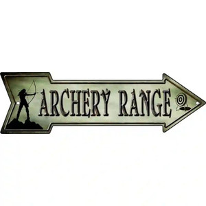 Archery Range Novelty Metal Arrow Sign