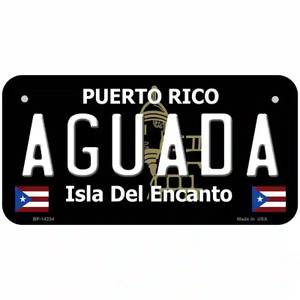 Aguada Puerto Rico Black Novelty Metal License Plate