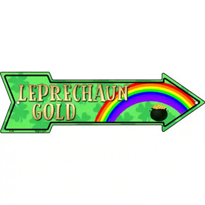 Leprechaun Gold Novelty Metal Arrow Sign