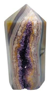 2.6# Amethyst Obelisk W Druse On Front