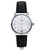 36MM M Milano Expression Black Vegan Leather Strap, Silver Case Silver Dial - 4056