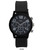 41MM M Milano Expressions Black Rubber Strap Watch with Black Case Black Dial - 42426