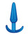 Blue Line C & B 4.25" Slim Tapered Butt Plug - Jelly Blue