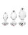 Adam & Eve Red Heart Gem Glass Plug Set