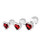 Adam & Eve Red Heart Gem Glass Plug Set
