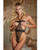 'allure Cup Less Open Back Lace Teddy Black O/s