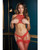 'me & You Ouverte Bustier & Garter Panty Red O/s
