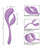 Elle Liquid Silicone Dual Flicker - Purple