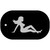 Mud Flap Girl Silhouette Novelty Metal Dog Tag Necklace 2" x 1"