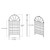 77-inch Outdoor Light Brown Vinyl Lattice Garden Trellis with Arched Top