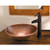 Hammered Copper Oval Bathroom Sink Vessel 17 x 13 inch