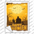 Happy Halloween Graveyard Novelty Rectangle Sticker Decal Medium