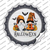 Happy Halloween Spooky Gnomes Novelty Bottle Cap Sticker DecalMedium