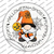 Spooky Halloween Gnome Novelty Circle Sticker Decal X-Large