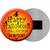 Happy Halloween Novelty Metal Circular Sign 3.5" Magnet (CM)