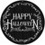 Happy Halloween Black Novelty Metal Circle Sign 8" Sign (UC)
