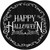 Happy Halloween Black Novelty Metal Circle Sign 12" Sign (C)