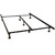 King size Heavy Duty 7-Leg Metal Bed Frame w/Locking Rug Roller Casters Wheels