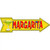 Margarita Novelty Metal Arrow Sign