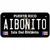 Aibonito Puerto Rico Black Novelty Metal License Plate