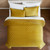Full / Queen 3-Piece Mustard Yellow Velvet Embroidered Lavishly Soft Quilt Set