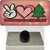 Peace Love Christmas Novelty Metal Hat Pin 1.5" x 0.75" Lapel Pin (PIN)