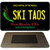 Ski Taos Black New Mexico Novelty Metal Magnet M-12054 3.5" x 2" Magnet (M)