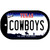 Cowboys Texas Novelty Metal Dog Tag Necklace 2" x 1"