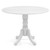 Round Solid Wood Kitchen Dining Table in White Farmhouse Wooden Finish
