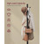 Solid Wood Coat Rack with 10 Hooks in Black Finish