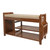 Solid Wood Entryway Shoe Rack Storage Bench w/Cushioned Seat 2 Shelves & Drawer
