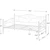 Twin size Classic Heavy Duty Steel Day Bed Frame in White Metal Finish