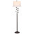 Vine Leaves Floor Lamp in Bronze Finish with White Shade