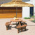 Solid Cedar Wood Outdoor Picnic Table with 3 Benches Patio Garden Dining Set