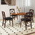 Solid Wood Round 39-inch Kitchen Dining Table with White Legs and Brown Top