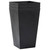 Set of 3 - Black Faux Rattan Plastic Tall Large Flower Pots