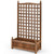 Solid Wood Farmhouse Garden Planter Box with 48-inch High Trellis