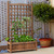 Solid Wood Farmhouse Garden Planter Box with 48-inch High Trellis