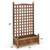 Solid Wood Farmhouse Garden Planter Box with 48-inch High Trellis