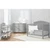 SF Home Solid Wood Convertible Crib in Grey - Toddler Bed Sold Separately