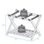 Solid Wood Luggage Rack with Bottom Storage Shelf in Natural with Black Straps