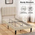 Twin size Beige Upholstered Platform Bed Frame with Headboard