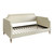 Twin size Beige Cream Polyester Fabric Upholstered Daybed with Nailhead Trim