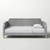 Twin size Grey Polyester Fabric Upholstered Daybed with Nailhead Trim