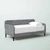 Twin size Modern Grey Silver Velvet Upholstered Daybed