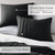 Twin/Twin XL Pre-Washed Pleated Microfiber Comforter Set in Black