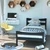 Twin size Farmhouse Style Pine Wood Platform Bed Frame in Espresso