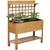 Solid Fir Wood Trellis Elevated Garden Raised Planter Bed with Wheels