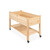 Solid Wood Locking Wheels Raised Mobile Garden Wood Planter Elevated Planter