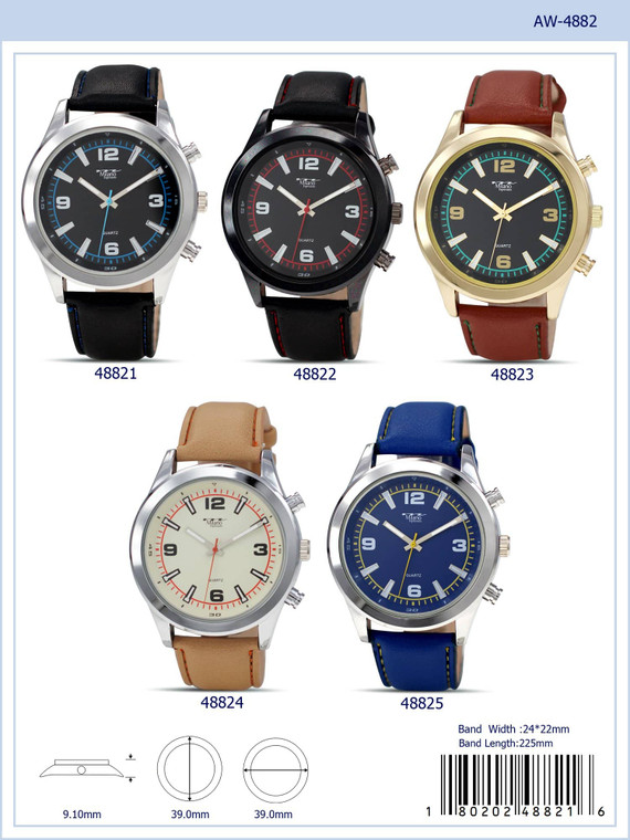 39MM Milano Expressions Vegan Leather Band Watch - 4882